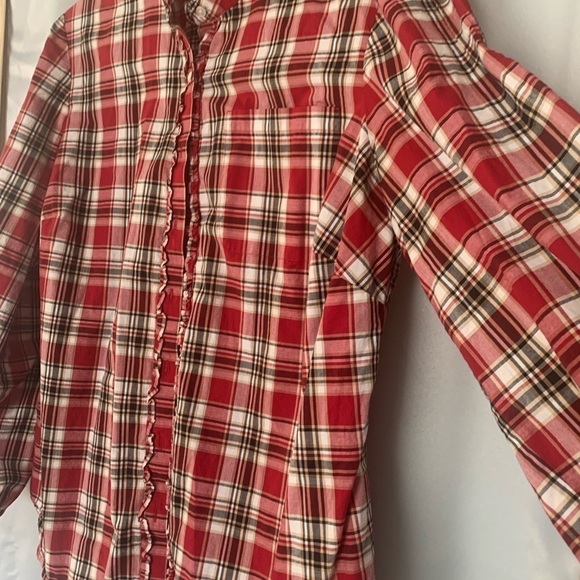 Jones New York plaid work career button down. Size 1X - Picture 4 of 9
